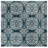 Safavieh Isabella Collection ISA958 Rug, Navy/Ivory, 6'7" Square
