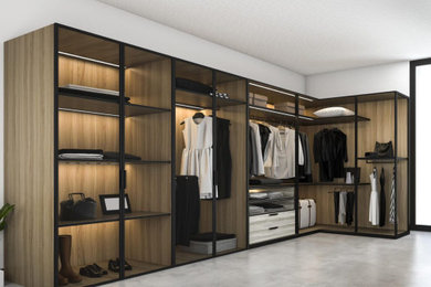 This is an example of a modern wardrobe in Berkshire.