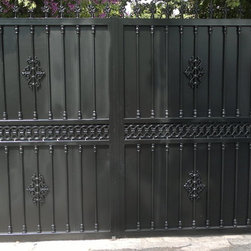 wrought iron gates sheeted - Home Fencing And Gates