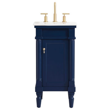 Lewis 18.5" Single Bathroom Vanity, Blue