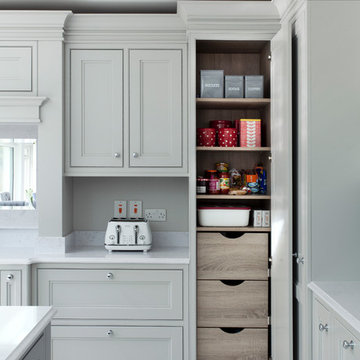 Stepped shaker handpainted kitchen - Foxrock