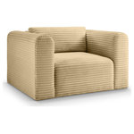 Meridian Furniture - Shaggy Upholstered Chair, Camel, Corduroy Performance Fabric - Indulge in the allure of the Camel Corduroy Performance Fabric Shaggy Arm Chair by Meridian Furniture. Its captivating design and luxurious Camel Corduroy Performance Fabric elevate any space with effortless elegance. Crafted with precision and durability in mind, this stunning piece becomes the focal point of gatherings, fostering moments of connection and warmth. Embrace sophistication and style with the Shaggy Arm Chair, a testament to exquisite taste and timeless beauty.
