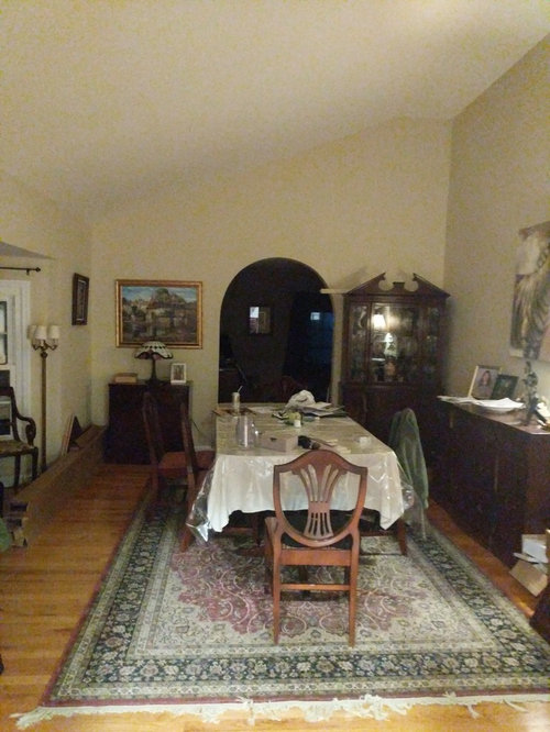 Need Lighting Idea For Slanted Cathedral Ceiling Over Dining