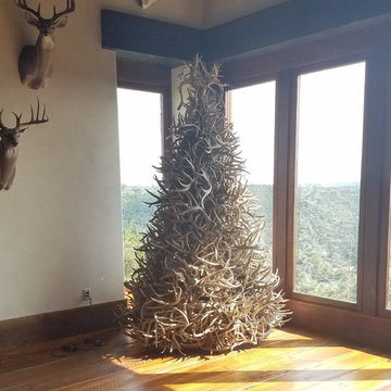 14' 6" Tall 6' Wide Antler Christmas Tree on Wheels