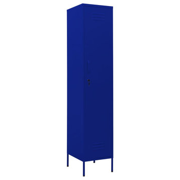 vidaXL Metal Storage Cabinet Storage Locker Organizer Cabinet Navy Blue Steel