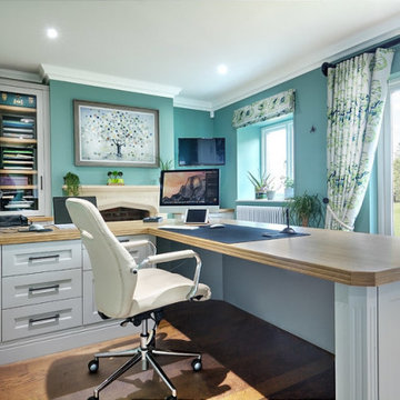 Home office with orchard view
