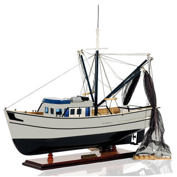 HomeRoots Shrimp Boat Model Sculpture