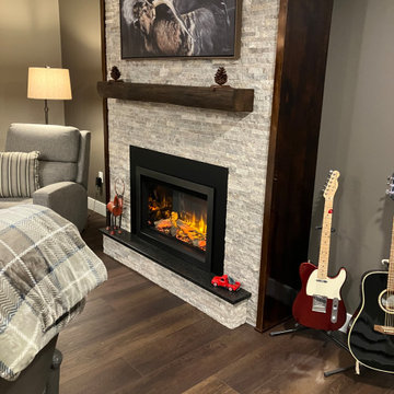 Cozy Modern Rustic Basement