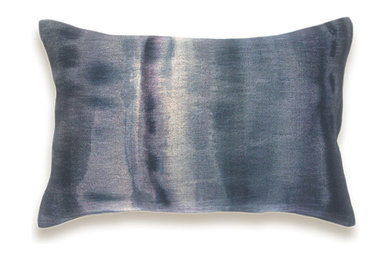 Indigo Blue Charcoal Purple Beige Decorative Lumbar Pillow Cover 12x18