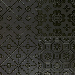 Bon Ton Black on Black by Di Lorenzo Tiles - Tile