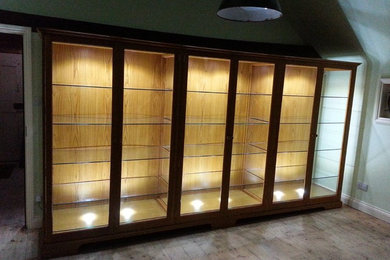 Large Floor Standing Oak Display Cabinet
