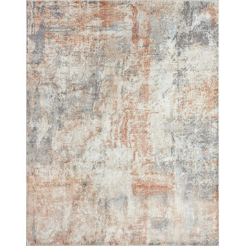Amuri Contemporary Abstract Area Rug, Multi-Color, 5'3"x7'3"