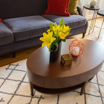 Belmont Avenue Living and Family rooms