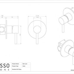 Lusso Luxe Series Wall Mounted Bath Mixer Tap Valve & Spout Chrome - Products