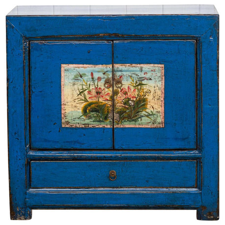 High Gloss Royal Blue Buffet Cabinet