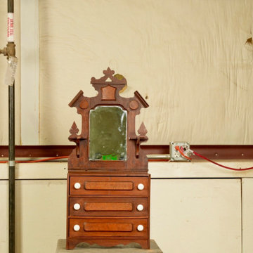 Victorian Salesman Sample Miniature Dresser with Mirror, Patented 1874
