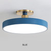 Minimalist Led Ceiling Lamp for Bedroom, Kitchen, Balcony, Corridor, Blue, Dia19.7xh5.1", Cool Light