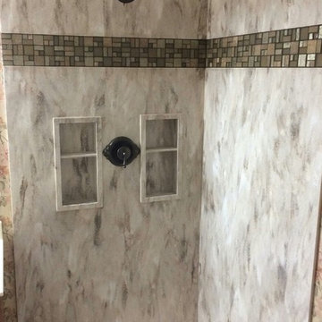 Corian "Sandalwood"  Shower