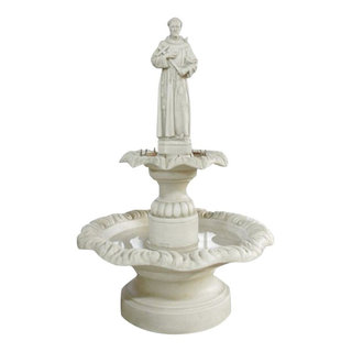 Saint Francis Double Fountain, Seasonal Spring & Summer - Traditional ...
