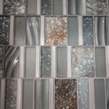 Curbless Custom Tile shower, Vanity Backsplash, Tile Base Trim, Tile Floor, etc