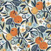 Navy Clementine Garden Peel and Stick Wallpaper Sample