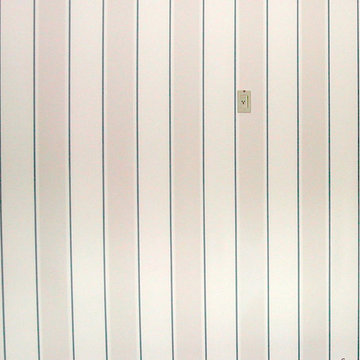 Housefox Design - walls striped beige and blue