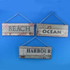Wooden Ocean Beach And Harbour Sign, Set of 3, 16"