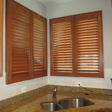 Kitchen window Plantation Shutters