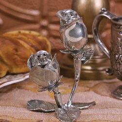 Antique Rose Salt And Pepper Shaker - Condiment Sets