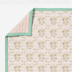 Cot Quilt in Peach Meadow Wildflowers - Products
