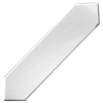 Reflections Peel & Stick 3x12 in Beveled Mirror Picket Tile in Silver