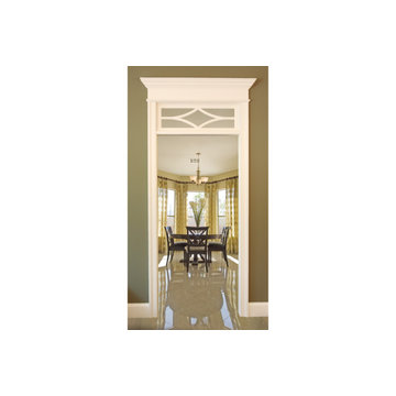 Transom Window Transitional in Dining Room