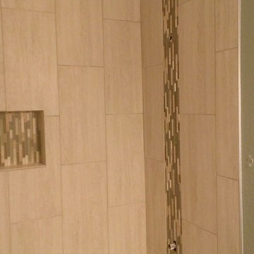 BATHROOM - 12" x 24" Vertical Offset with Glass Accent