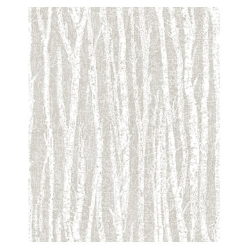 Toyon Taupe Birch Tree Wallpaper Bolt