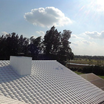 HIGH PROFILE BARREL ROOF TILES - EXTRA WHITE