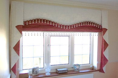 Roman Blind with a pelmet and tails