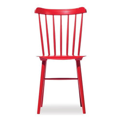 Red Ironica Dining Chair by Tom Kelley for TON - Dining Chairs