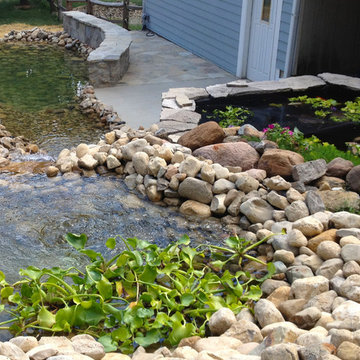 Westerville, Ohio Koi Pond and Waterfall