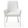 Modrest Robin Modern White Bonded Leather Dining Chair