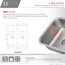 32"L x 19"W Stainless Steel Double Basin Dual mount Kitchen Sink with Strainers