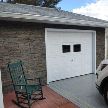 Keystone Stacked Stone Garage Front