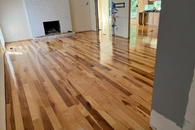 Beautiful Hickory Floor Installation