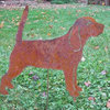 Beagle Garden Art, Rust Powder Coat, Garden Stake