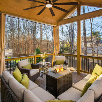 Open Porch and Pressure-Treated Deck