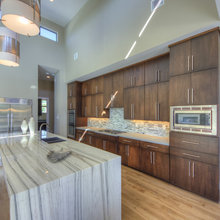 blonde floors and dark cabinets
