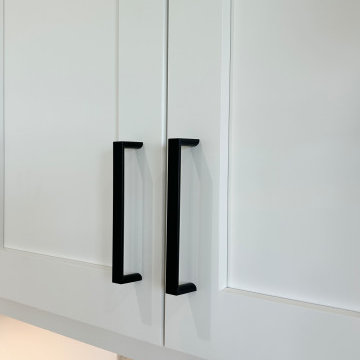 Shoji White and Rustic Beech Almond Kitchen Design