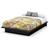 South Shore Step One Full Platform Bed (54''), Pure Black