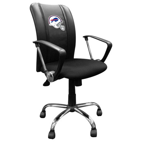 Buffalo Bills Helmet Task Chair With Arms Black Mesh Ergonomic