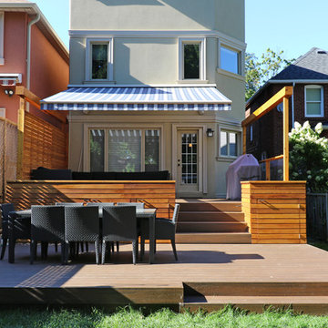 North Toronto Modern Composite Deck with Cedar harmony