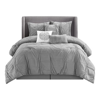 True North by Sleep Philosophy Addison Full/Queen Ivory Pintuck Sherpa Down Alternative Comforter Set